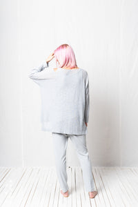 Shoulder Cut Out Pullover_Linen Viscose Knit