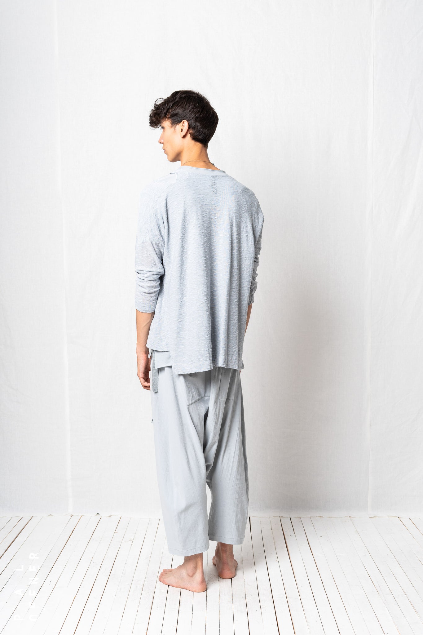 Shoulder Cut Out Pullover_Linen Viscose Knit