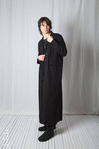 Straight Long Coat_Luxury Bi-Stretch Tricot