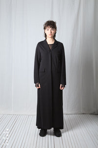 Straight Long Coat_Luxury Bi-Stretch Tricot