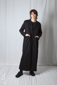 Straight Long Coat_Luxury Bi-Stretch Tricot