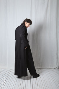 Straight Long Coat_Luxury Bi-Stretch Tricot