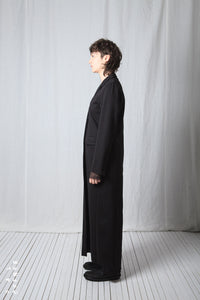 Straight Long Coat_Luxury Bi-Stretch Tricot