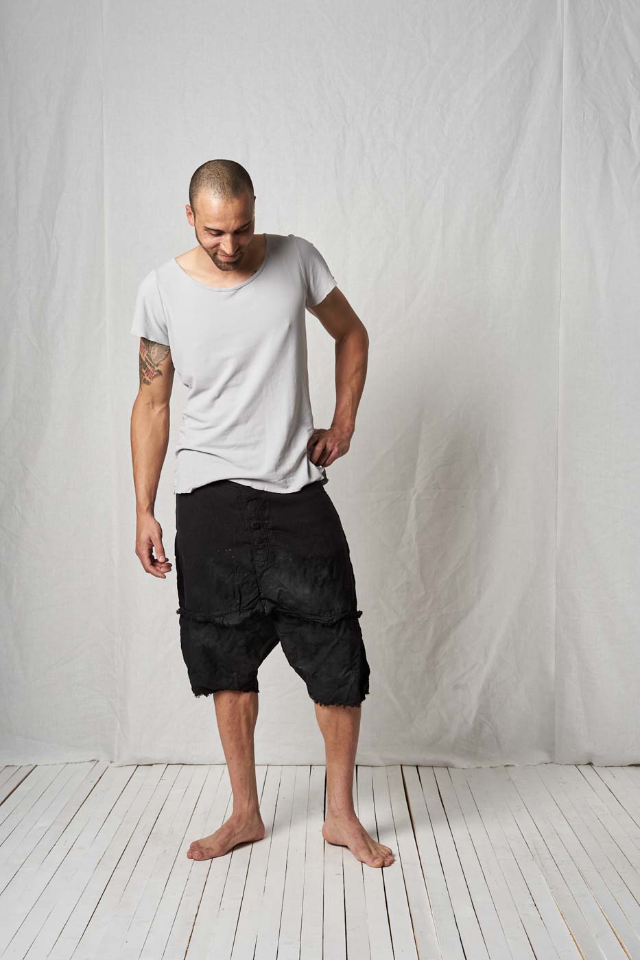 Super Low Crotch Trousers_Linen