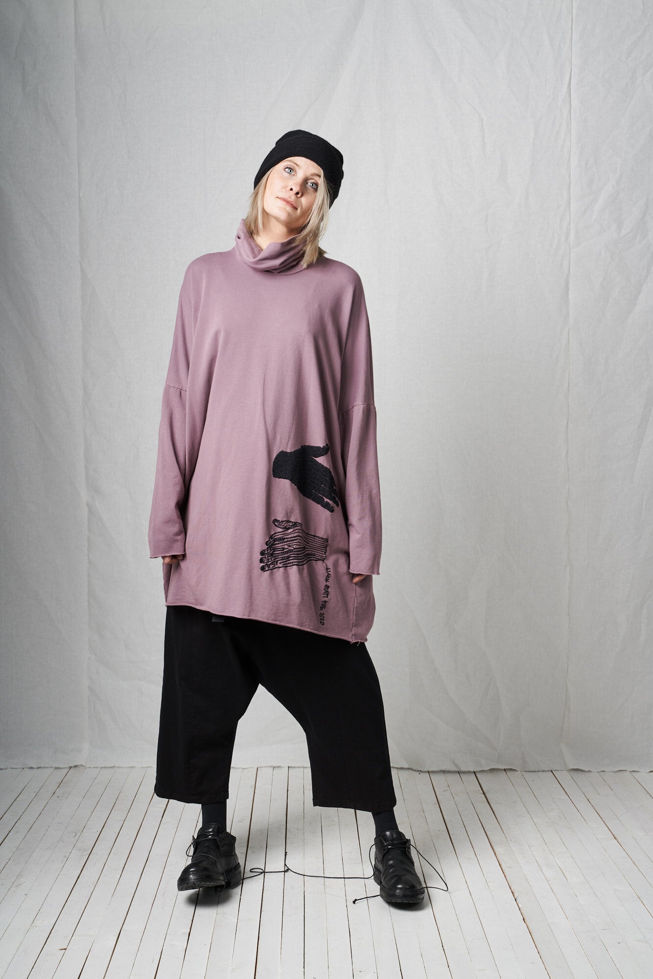 Turtel Neck Tunic_Cotton Sweat