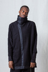 Turtle Neck Oversize Tunic_Bubble Sweat