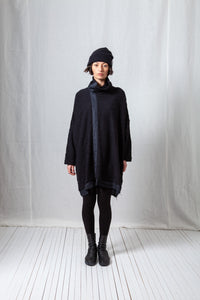 Turtle Neck Oversize Tunic_Bubble Sweat