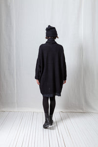 Turtle Neck Oversize Tunic_Bubble Sweat