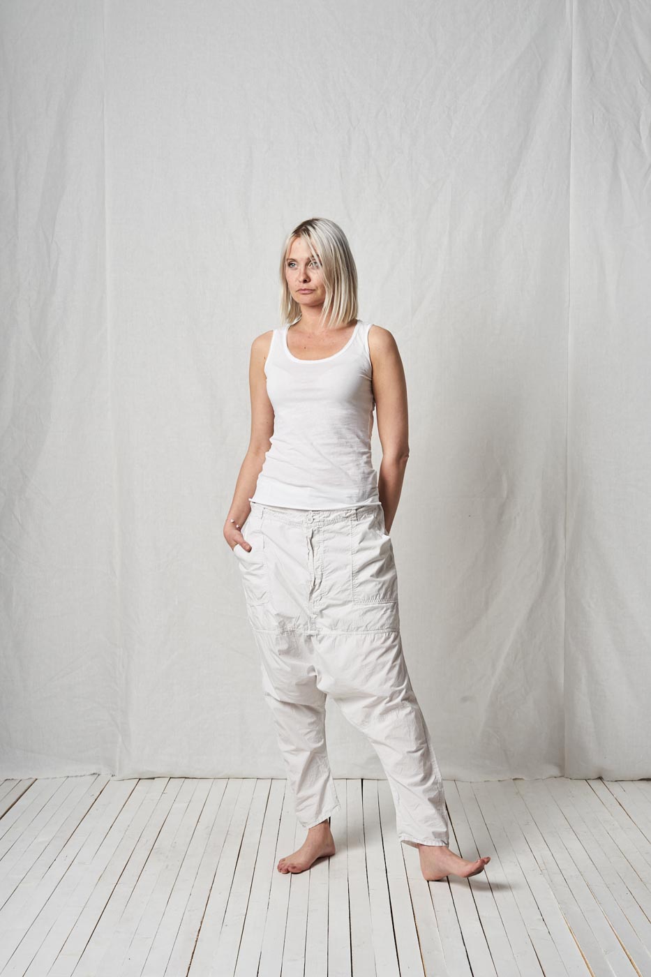 Two Waist Trousers_Cotton Poplin