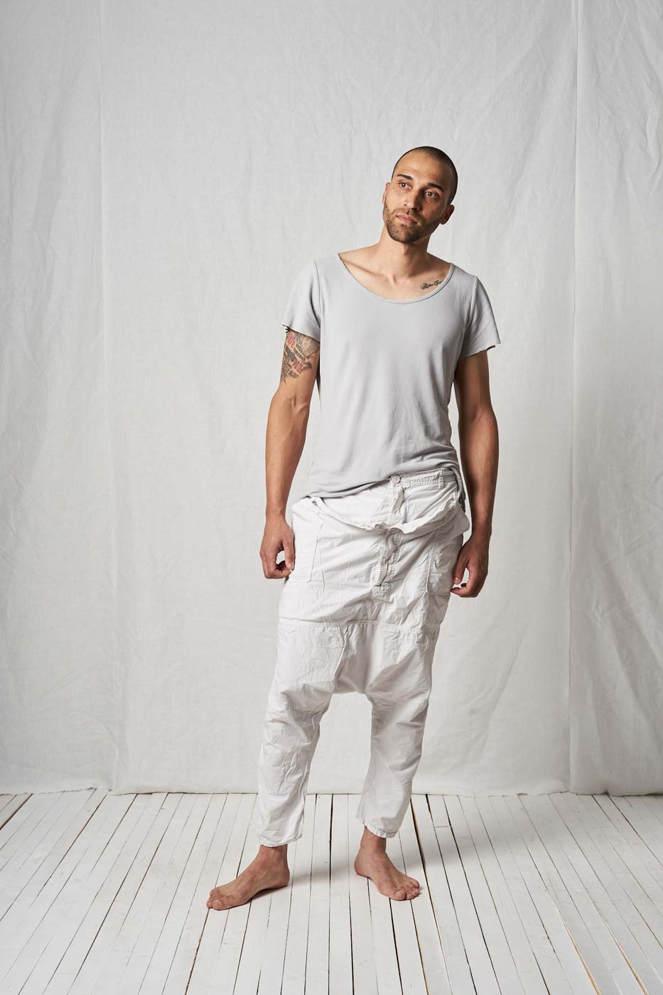 Two Waist Trousers_Cotton Poplin