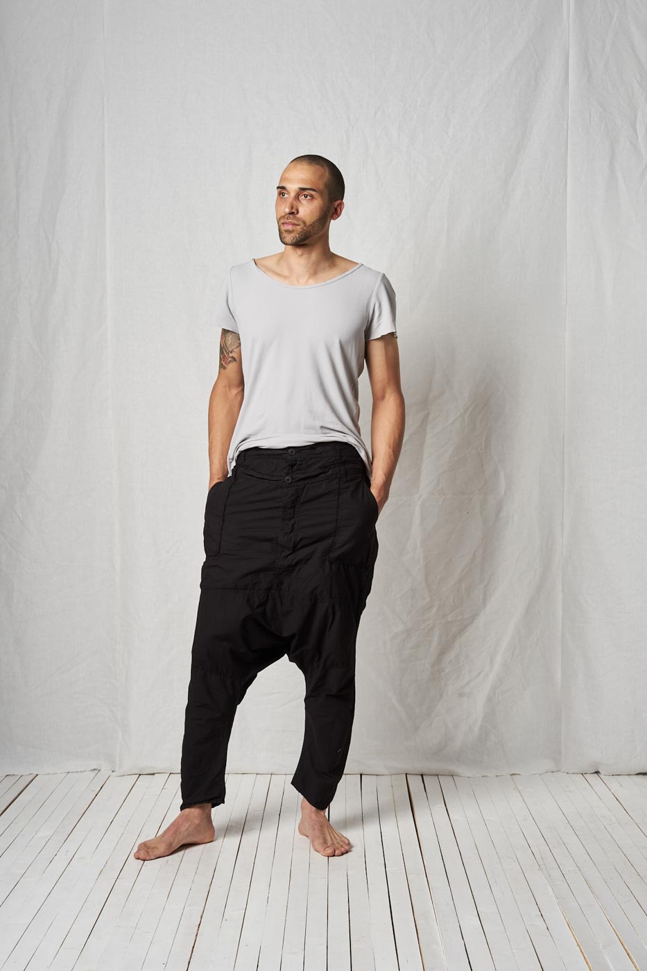 Two Waist Trousers_Cotton Poplin